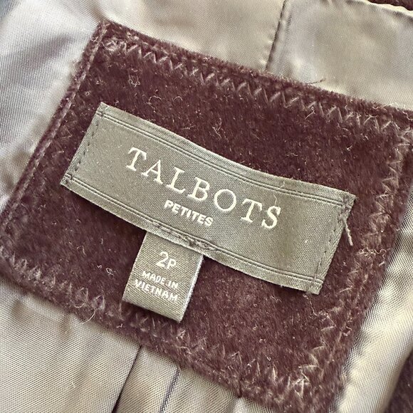 - Talbots Black Velvet Classic Blazer Sz 2P - J2700 - Picture 5 of 16